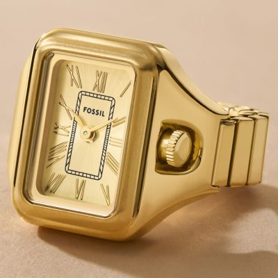 fossil raquel watch ring gold